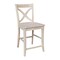 International Concepts Vineyard Counter Height Stool, 24" Seat Height, Unfinished S-142 - alternate 2